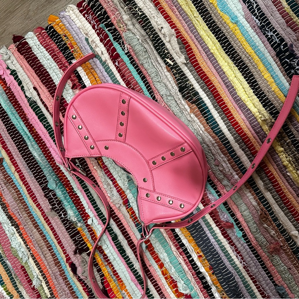 Pink Studded Women's Bag